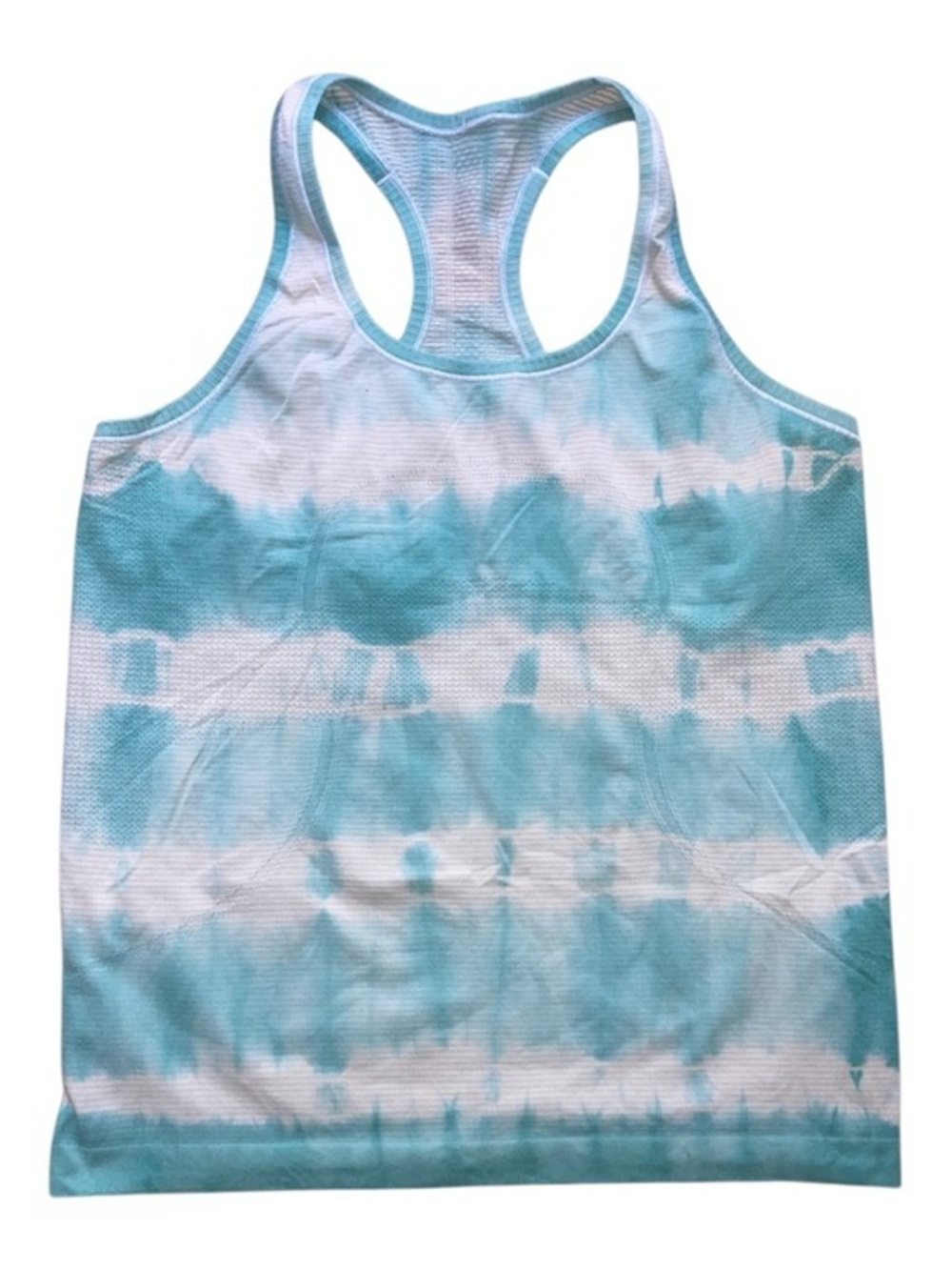 Lululemon swiftly Blue & White Tie-Dye Racerback Tank Top size 12 excellent
